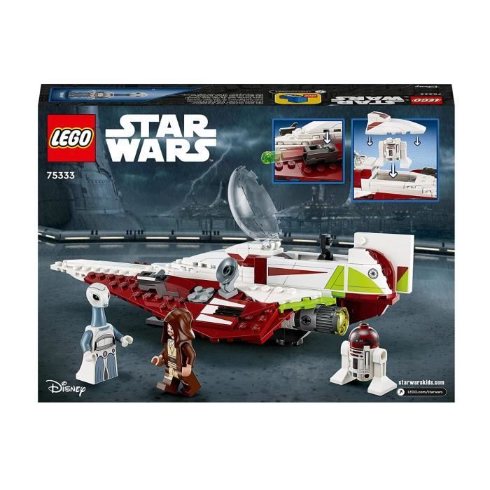 Jouet de Construction - LEGO - 75333 - Star Wars - Chasseur Jedi d’Obi-Wan - 2 Minifigurines