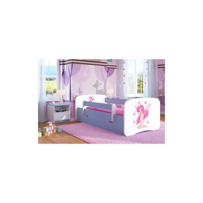Kocot Kids Lit Babydreams fée bleu avec des papillons sans tiroir sans matelas 140/70 - 5903282039827 Kocot Kids Lit Babydreams fée bleu avec des papillons sans tiroir sans matelas 140/70 - 5903282039827