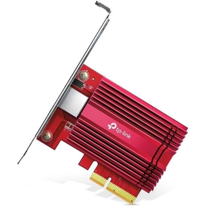 Carte Réseau PCIe 10 Gigabit - TP-Link TX401 - Latence faible - Compatible avec Windows 11/10/8.1/8/7