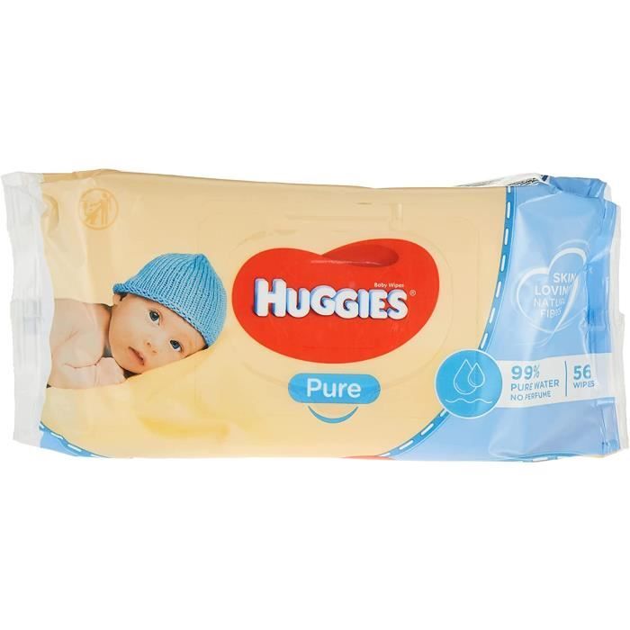 Huggies Pure Lingettes Bébé Peau Sensible - Lot De 10 X 56 Lingettes