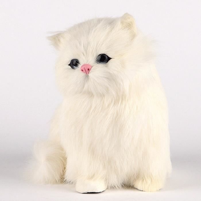 Chat blanc peluche clearance