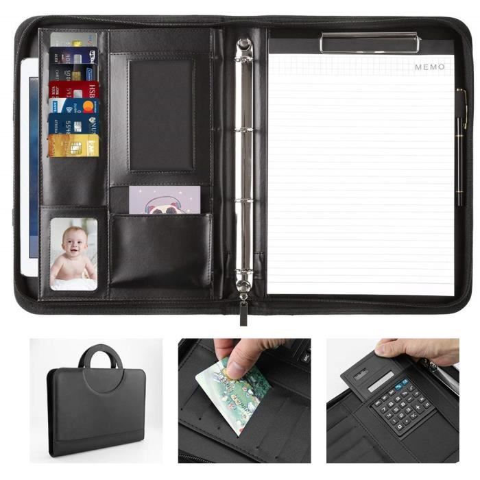 Negotia Porte-Documents Rigide Vintage A4 En Cuir PU - Conférencier Homme Et Femme