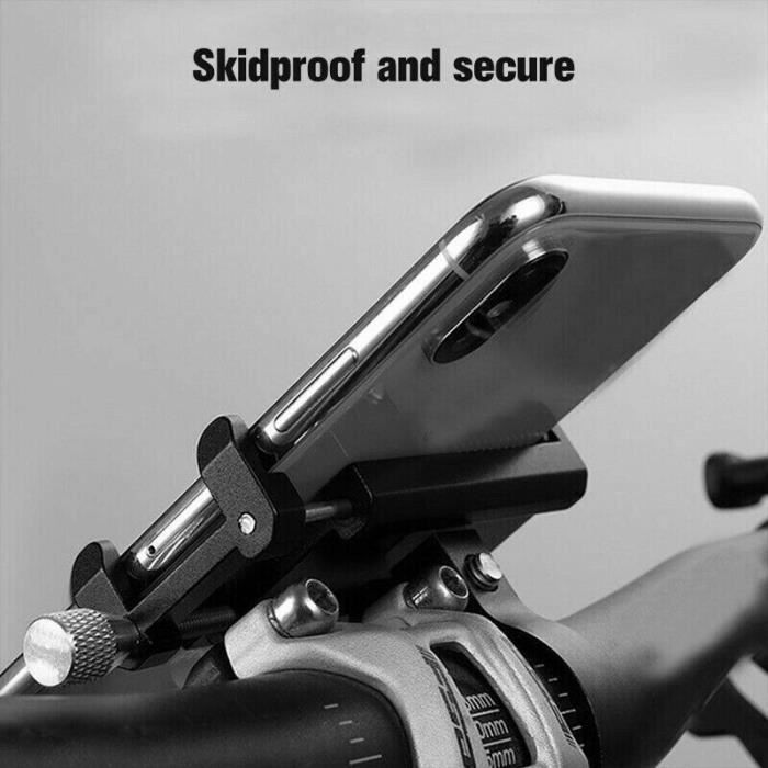 Support de téléphone de vélo étanche antichoc pour smartphone - Noir