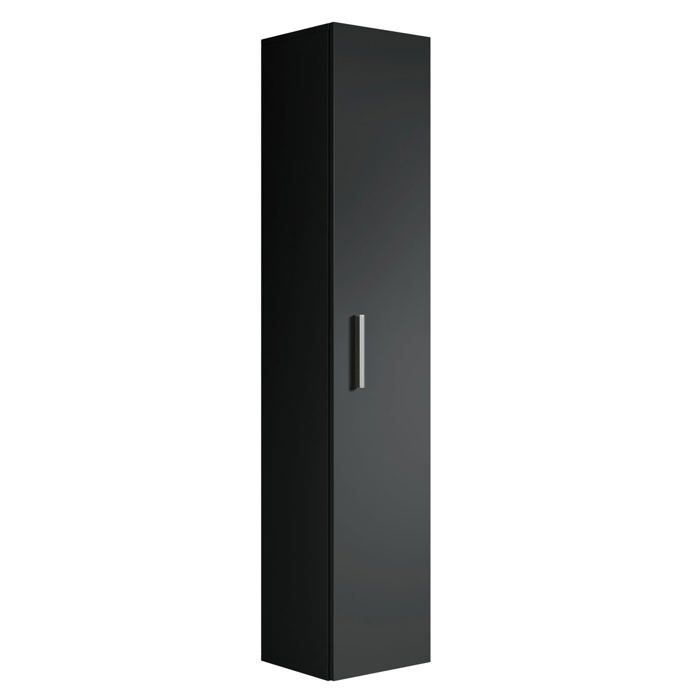 Armoire de rangement de Pluto Hauteur 150cm Noir - Meuble de rangement haut placard armoire colonne Armoire de rangement de Pluto Hauteur 150cm Noir - Meuble de rangement haut placard armoire colonne