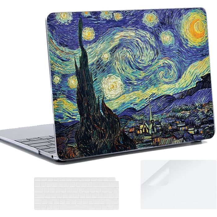 Coque pour MacBook Air 13 Pouces 2020 2019 2018, Coques Rigides MacBook Air  M1 A2337 A2179 A1932 pour MacBook Air 13, Van Gogh W - Cdiscount  Informatique