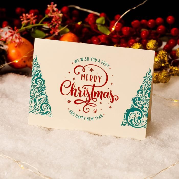 Cartes De Vœux Joyeux Noël - Lot De 12 Cartes + Enveloppes + Autocollants, Motifs Festifs, 12x15 Cm