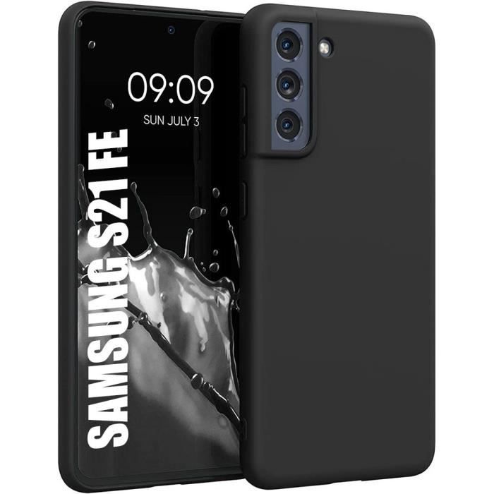 Coque pour Samsung Galaxy S21 FE Silicone Souple Léger Ultra Slim Antichoc Noir