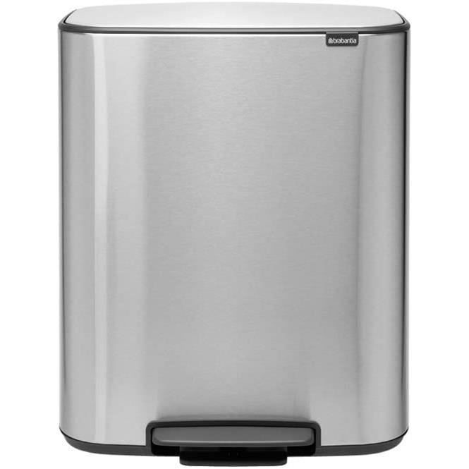 Brabantia 211324 Poubelle a pedale Bo, avec 1 seau interieur, 60L