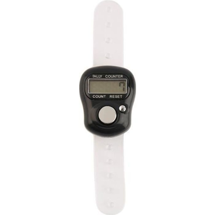 Compteur Digital à Doigt - 2 Pièces - LCD 5 Chiffres - Réinitialisation Simple - Pour Comptage Rapide