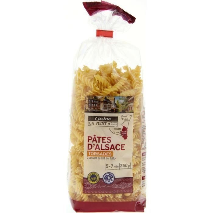 CASINO CA VIENT D'ICI Pâtes d'Alsace Torsades 250 g Cdiscount Au