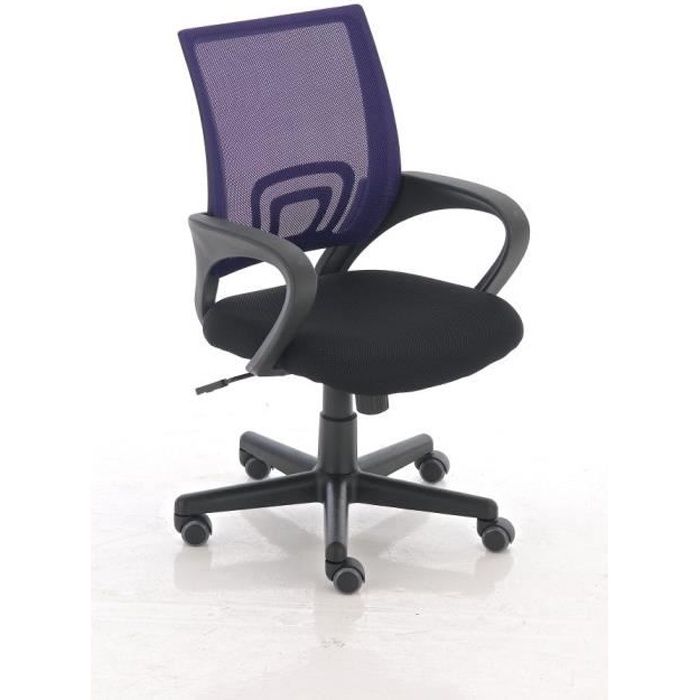 clp fauteuil de bureau à roulettes genius en maille respirante hauteur réglable pivotant, violet