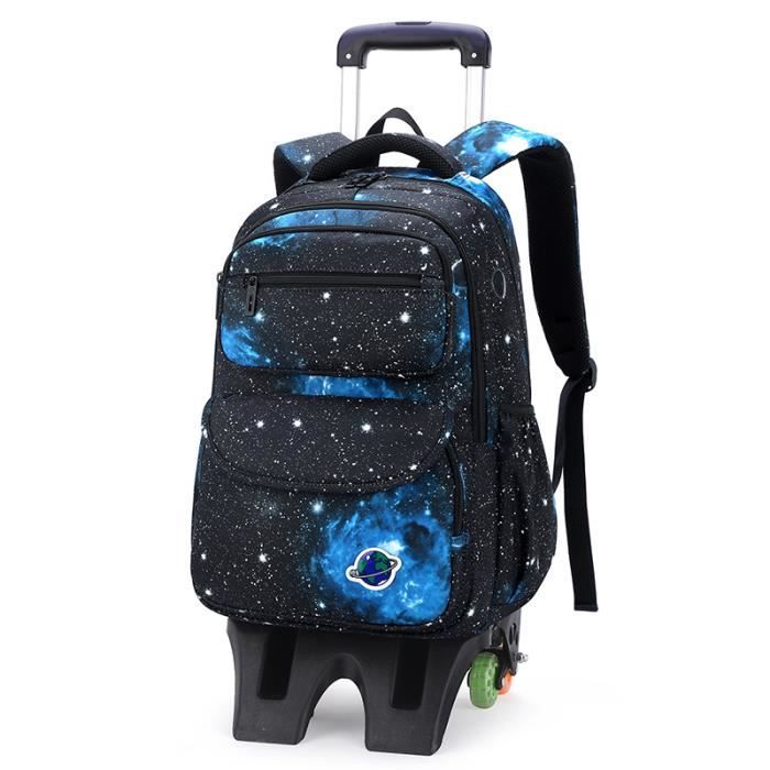 Sac ?� dos ?� roulettes ?�tanche pour enfants, sacs ?� roulettes pour d'?�cole primaire pour gar?�ons 