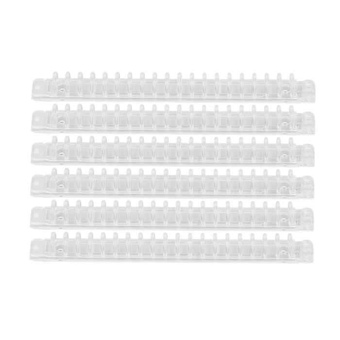 PATIKIL Lot De 20 Peignes De Reliure à Double Boucle En Métal - Capacité De 220 Feuilles - Pas 2:1 - 21 Anneaux - Noir