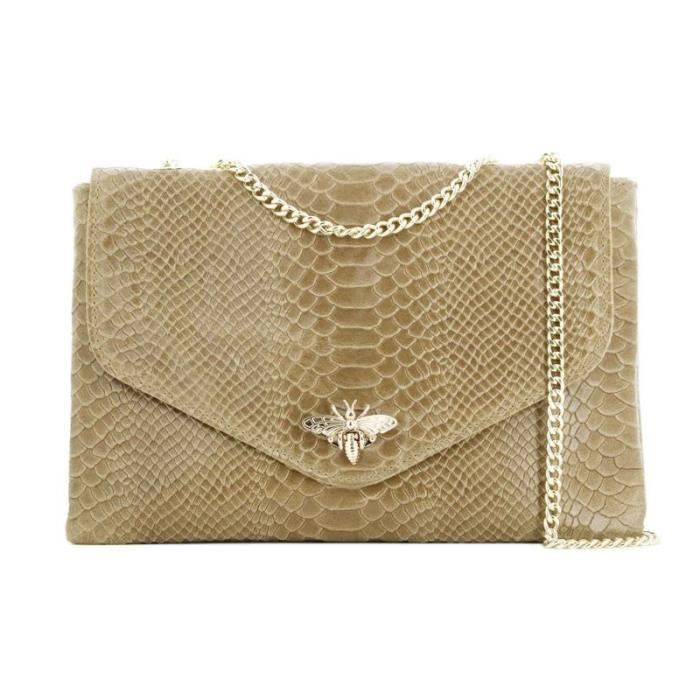 Sac Serpent Beige Femme main image 1