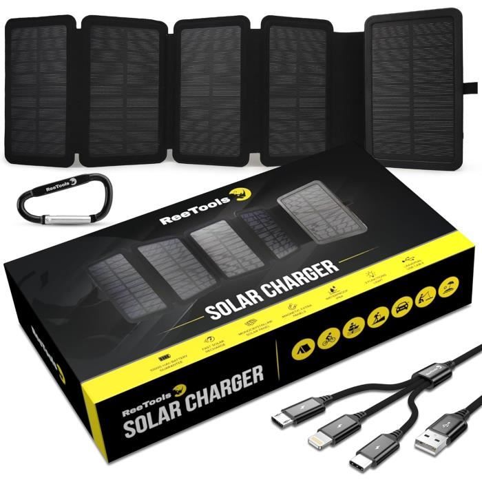 Powerbank Solaire 50000mAh – 120W, Lumière Intégrée, Idéal Camping, Randonnée, Survie - 3
