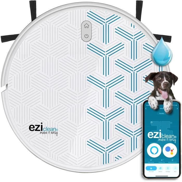 EZICLEAN - Robot aspirateur laveur connecté Aqua Xpert animal S250 - Navigation Navig+ - 55dB - 120