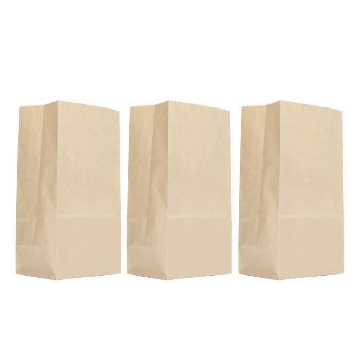 100 Sacs En Papier Kraft Marron 4x6 Pouces - Pour Biscuits, Bonbons, Petits Cadeaux