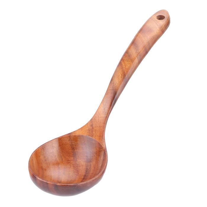 Cuillère à Soupe En Bois Antibrûlure Avec Long Manche Pour La Cuisine Ne Cdiscount Maison