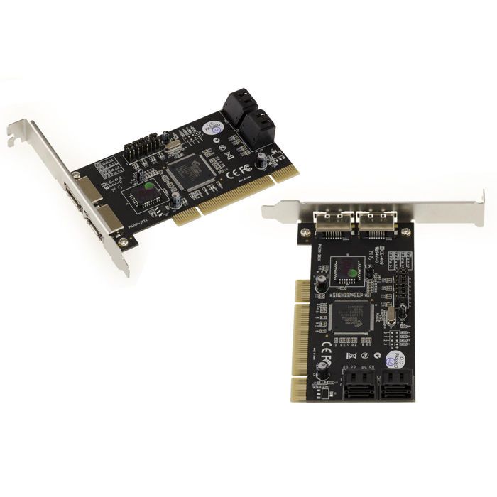 Carte ContrôLeur RAID 4 Ports Carte D'Extension PCI 2.0 SATA II Avec