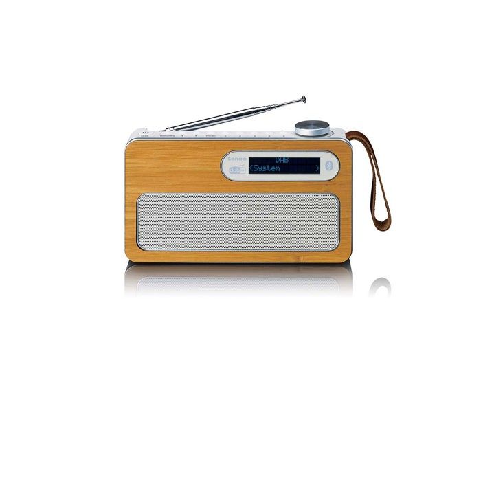 Lenco PDR-040EF - Radio DAB+/FM portable avec batterie rechargeable et Bluetooth® - Bambou