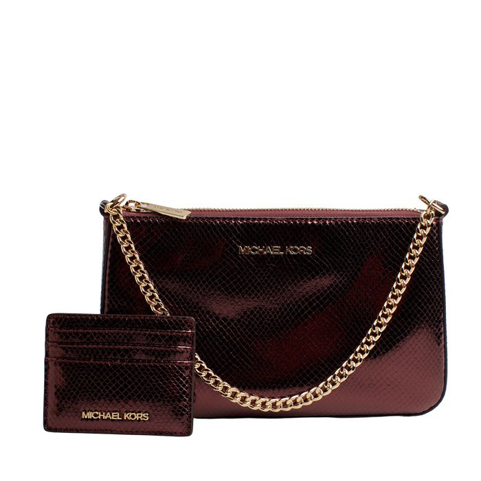 Ensemble sac à main et porte-cartes pour femme 35F4GGZD6M-Bordeaux