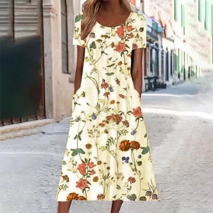 Robe D'été Pour Bébé Fille Avec Bandeau - Manches Courtes, Dentelle Et Fleurs 3D - Taille 60 à 90 (0-18 Mois) - Coton élastique