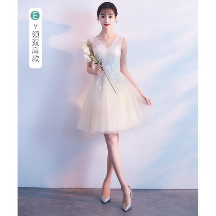 robe cocktail beige