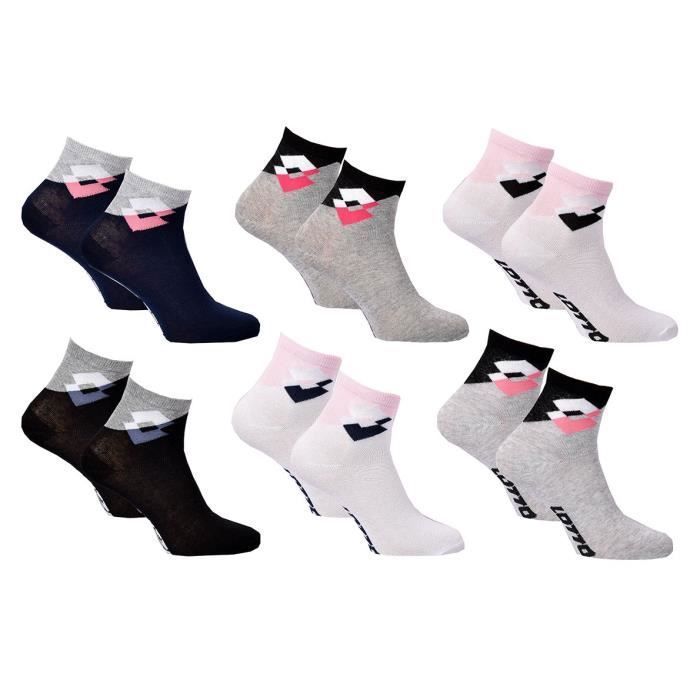 Chaussettes Femme LOTTO Tiges 2 tiers Pack de 6 Paires WOMEN QUARTER 2314 Pack de 6 paires women quarter 2314 Cdiscount Pret a Porter