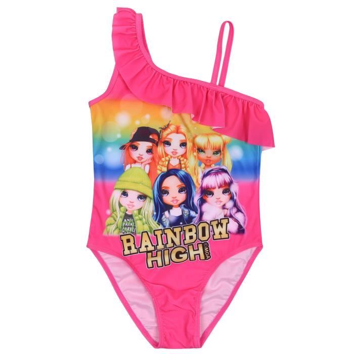 Maillot de bain pour filles Pink Rainbow High