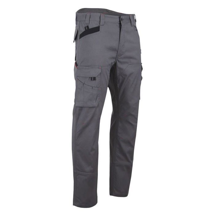 Pantalon de travail multipoches Canvas Stretch LMA TORCHE Gris