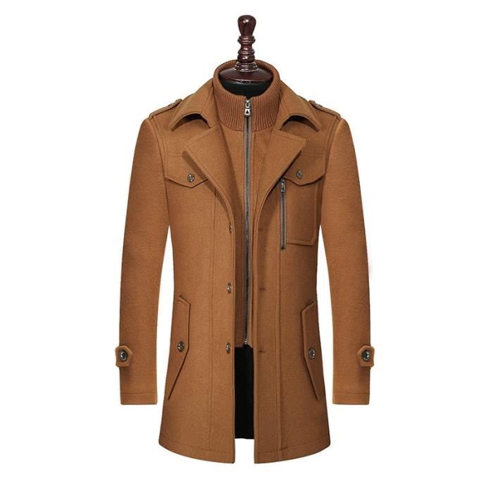 Manteau double col homme online