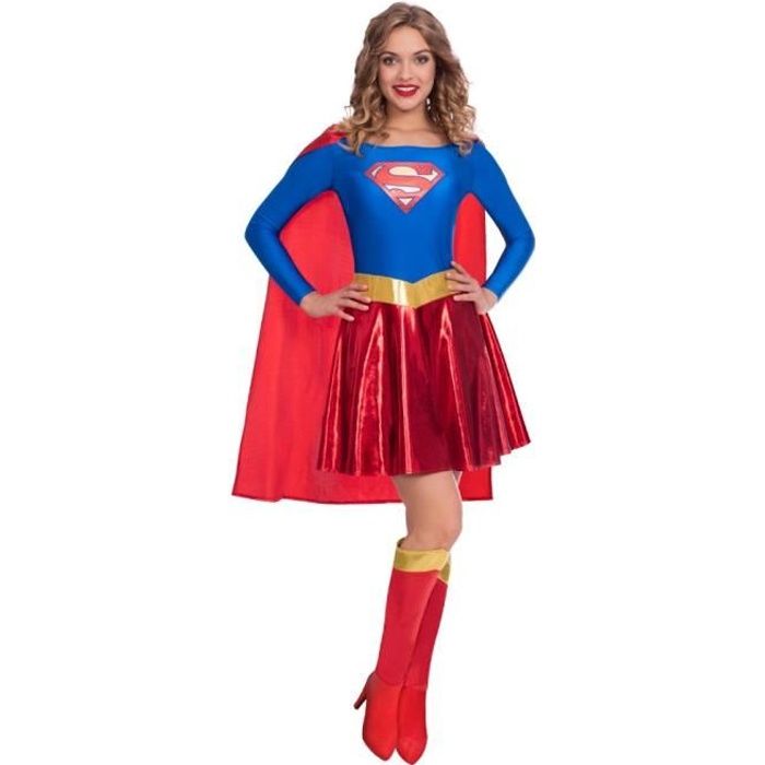 Costume Mme Claus Smiffys - Robe Rouge à Capuche Avec Ceinture, Taille Adulte, Pour Déguisement De Noël