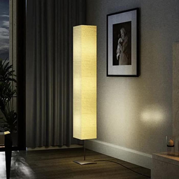 Lampe de salon sur pied alu 170 cm lampe DEL éclairage salle de séjour appartement 22 x 22 x 170 cm