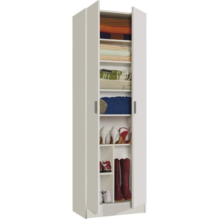Armoire meuble à chaussures coloris blanche - 59 cm (longueur) x 180 cm (hauteur) x 37 cm (profondeur) Armoire meuble à chaussures coloris blanche - 59 cm (longueur) x 180 cm (hauteur) x 37 cm (profondeur)