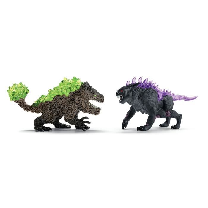 Figurines Duo Lynx des Ténèbres vs Broyeur de Pierre SCHLEICH 70827 Eldrador Creatures dès