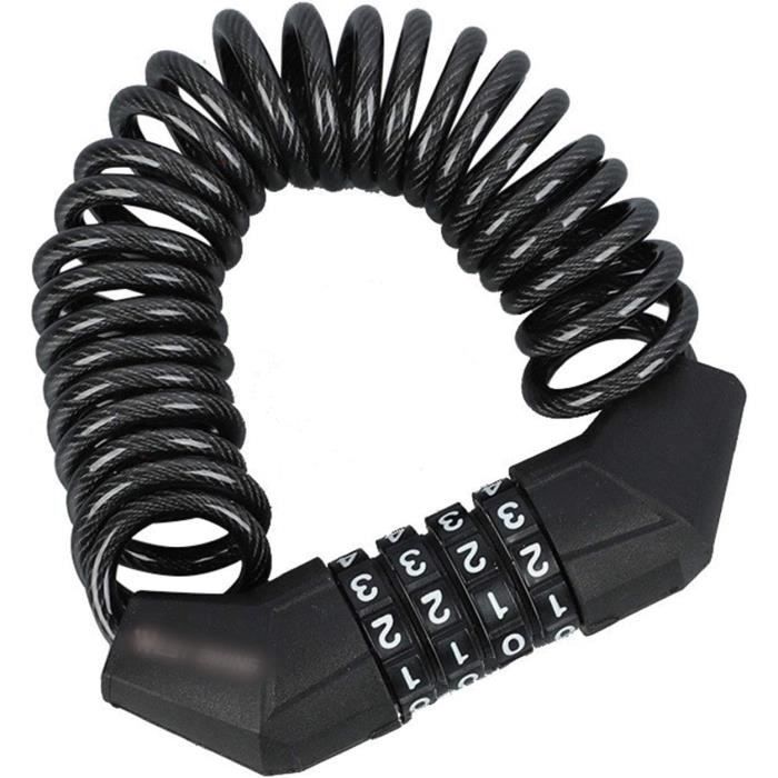 RYANGO Antivol de vélo, 4 pieds, cadenas pour vélo robuste avec combinaison à 5 chiffres, cadenas