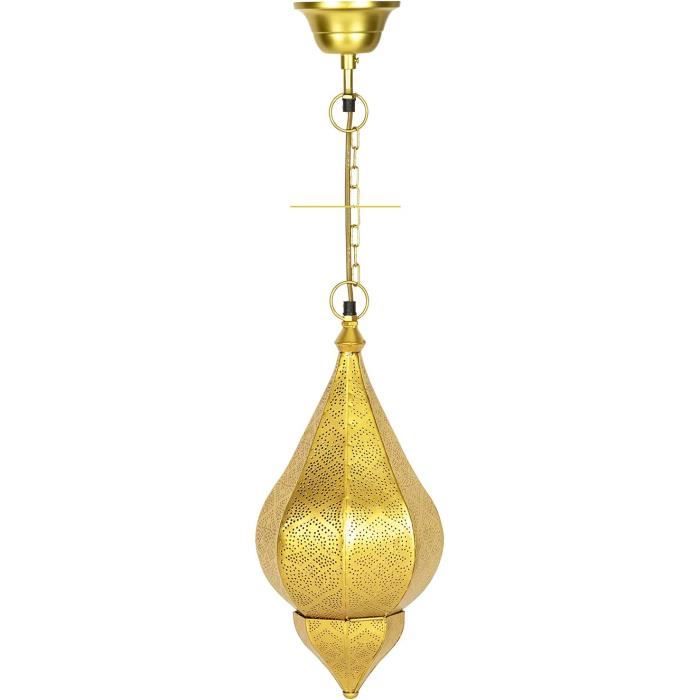 Lampe Suspension Luminaire marocaine Malhan 50cm noir E14 Douille