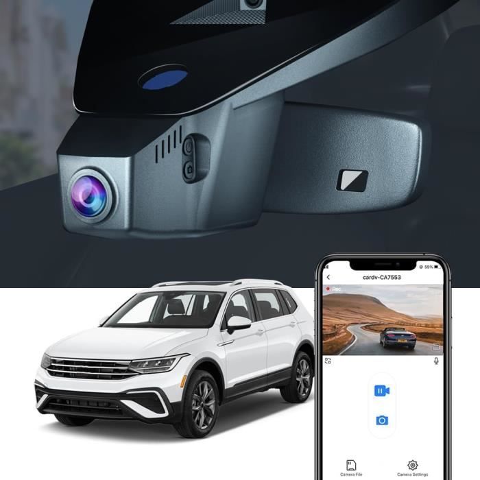 Caméra De Dashcam 4K Pour Ford Kuga MK3 (2019-2025) - Intégrée Au Rétroviseur, WiFi, G-Sensor, Carte 64Go