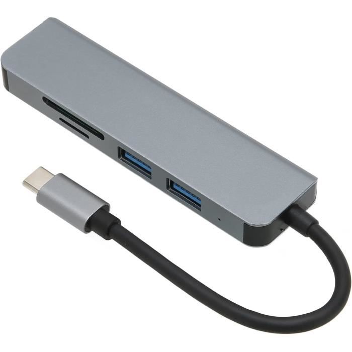 Hub USB-C 8-en-1 - Ports HDMI 4K, USB 3.0, Ethernet, PD 100W, SD/TF - Compatible MacBook, Surface, PC