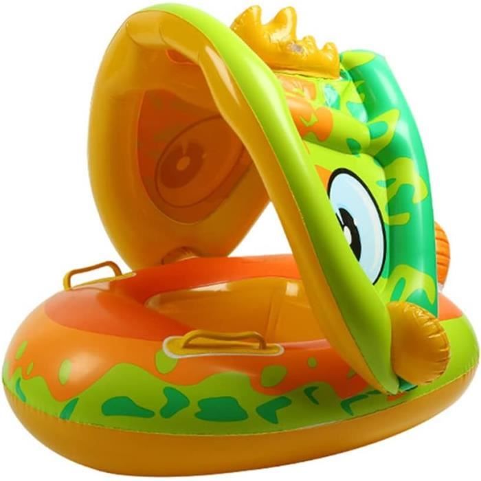 Bouée Bébé Avec Auvent UPF50+ - Flotteur Piscine Siège Sécurité 3-36 Mois