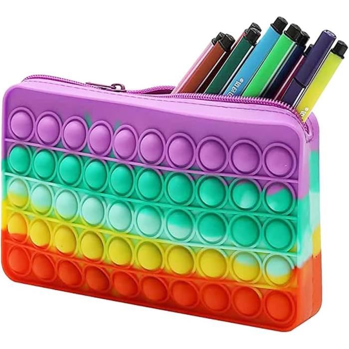 Sac À Crayons À Bulles, 1 Étui À Crayons À Bulles En Silicone, Trousse ...
