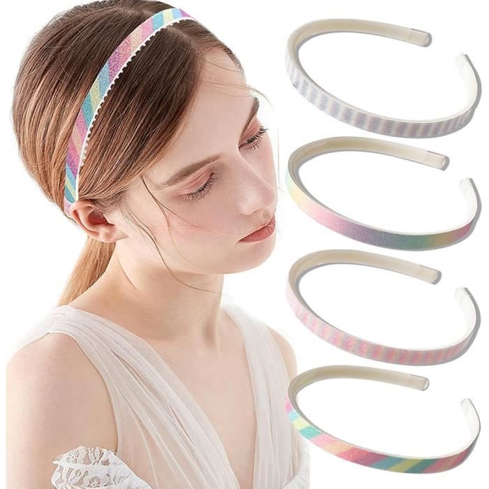 Large serre-tête tressé pour femme - 1,5 cm de large - Bandeau