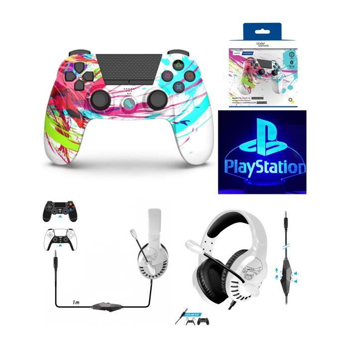 Manette BLUETOOTH Street Art BLANCHE compatible PS4
