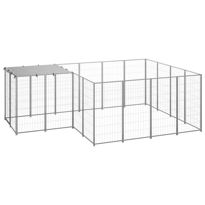 vidaXL Chenil 6 05 m² Acier