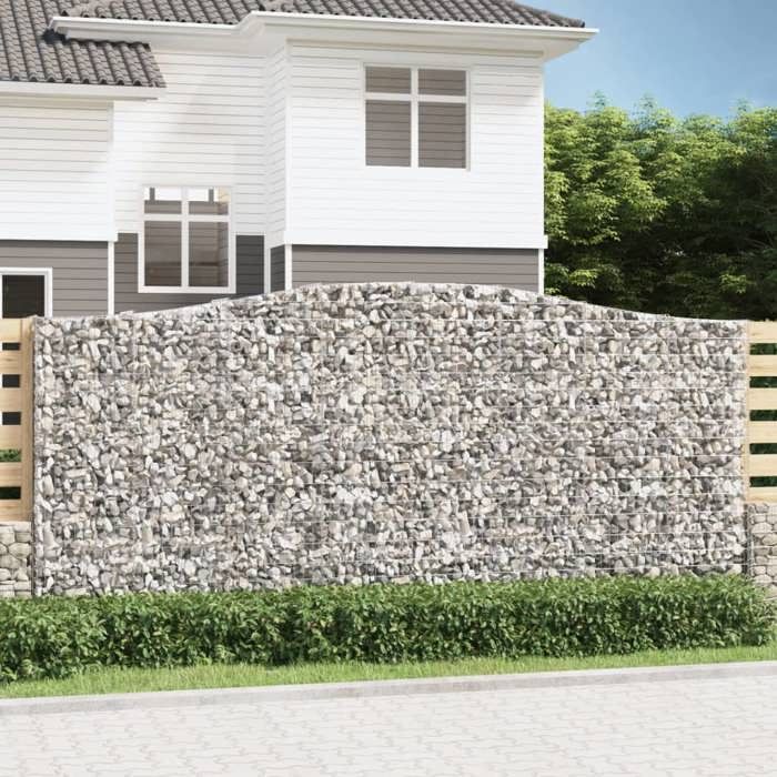 vidaXL Panier de gabions arqué 400x50x180200 cm