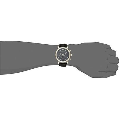 EMPORIO ARMANI HOMME 46MM BRACELET CUIR NOIR QUARTZ CHRONOGRAPHE MONTRE AR1917 Achat vente montre Homme Adulte Cuir Cdiscount