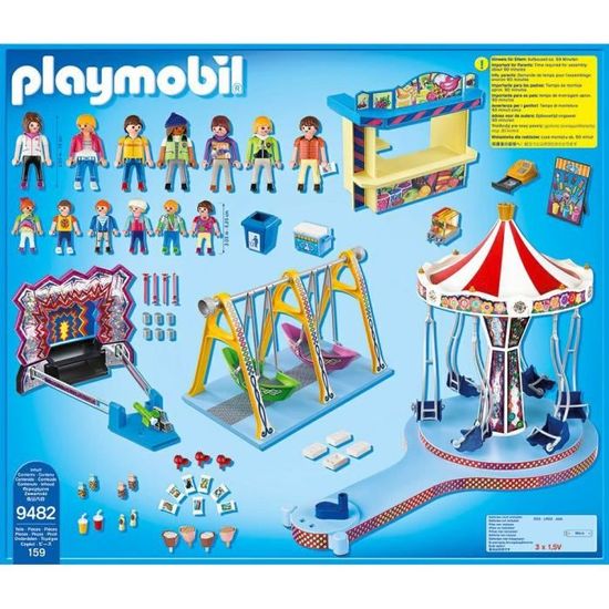 Playmobil Family Fun 9482 Fete foraine 159 pieces Cdiscount Jeux