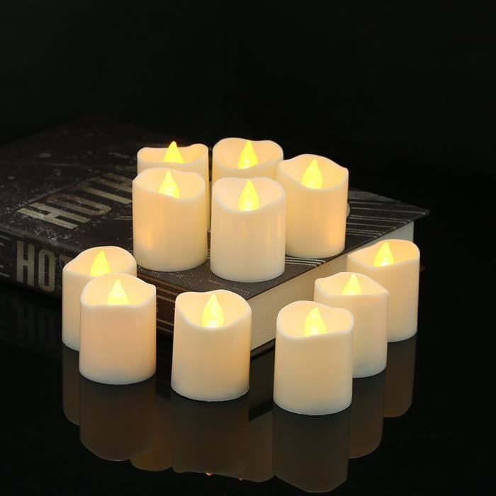 24 bougies LED avec lumière vacillante pour les demandes en mariage, les  anniversaires, les festivals, les