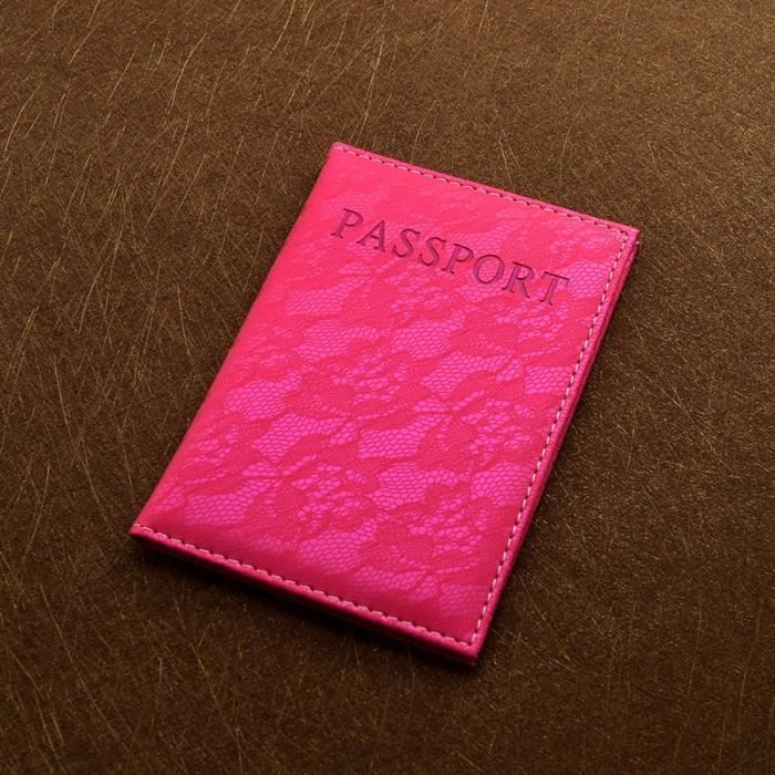 Or Couverture de passeport de luxe pour femmes l gante rose