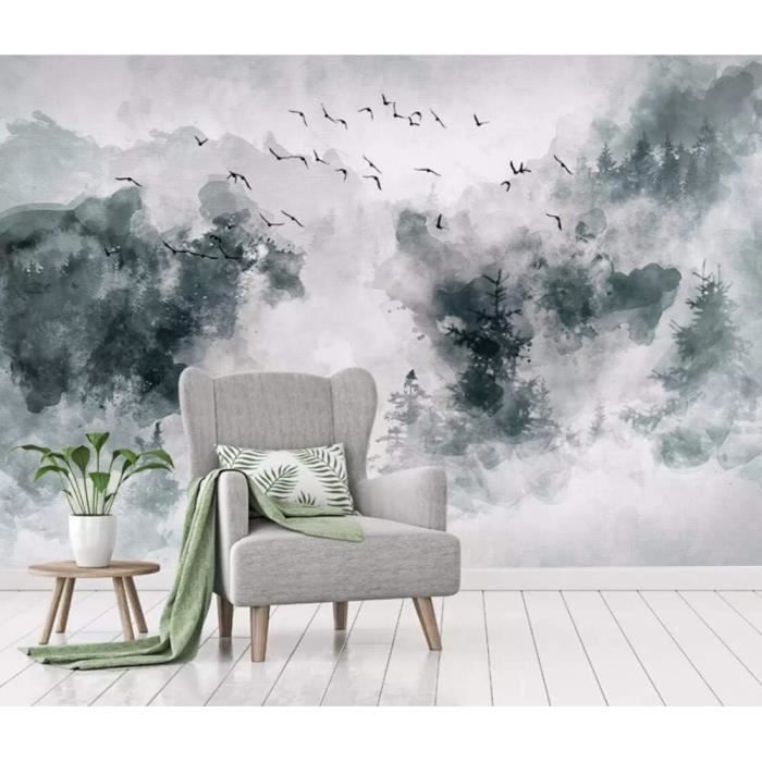 Papier Peint Adhésif 3D Gris Graphiques Q6276 – Peinture Murale Autocollante Kay
